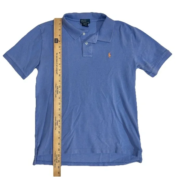 Polo Ralph Lauren Lot 2 Shirts Boy XL 18-20 Youth Golf Preppy Salmon Blue School - Picture 3 of 10